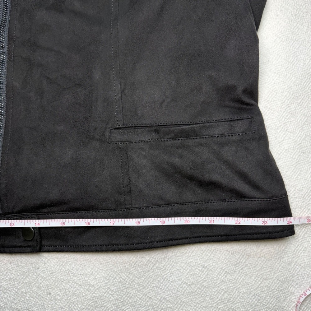 CoffeeShop New York Black Faux Suede Full Zip Fall Jacket Womens XL - Picture 10 of 15